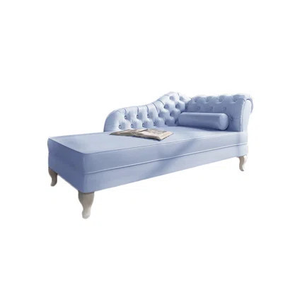 Classic Upholstered Indoor Chaise Lounges Faux Leather Chaise Lounge | Wayfair North America