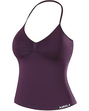 AUROLA Influence Longline Strappy Workout Halter Tops for Women,Removable Cups Padded Bras Impact... | Amazon (US)