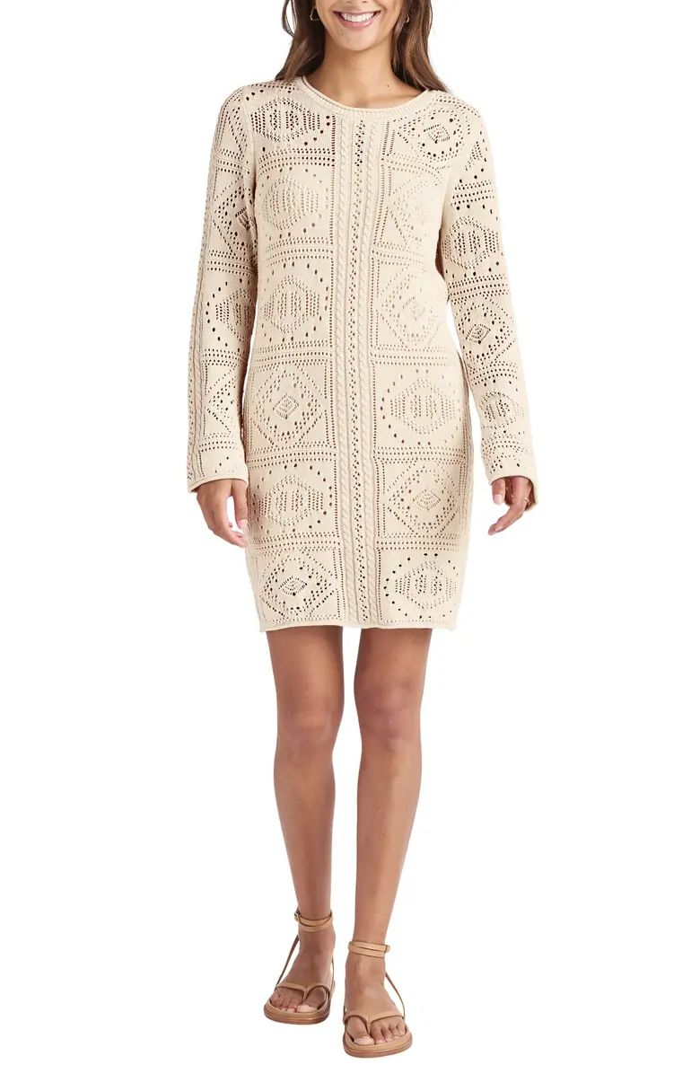 Kimi Long Sleeve Pointelle Sweater Dress | Nordstrom