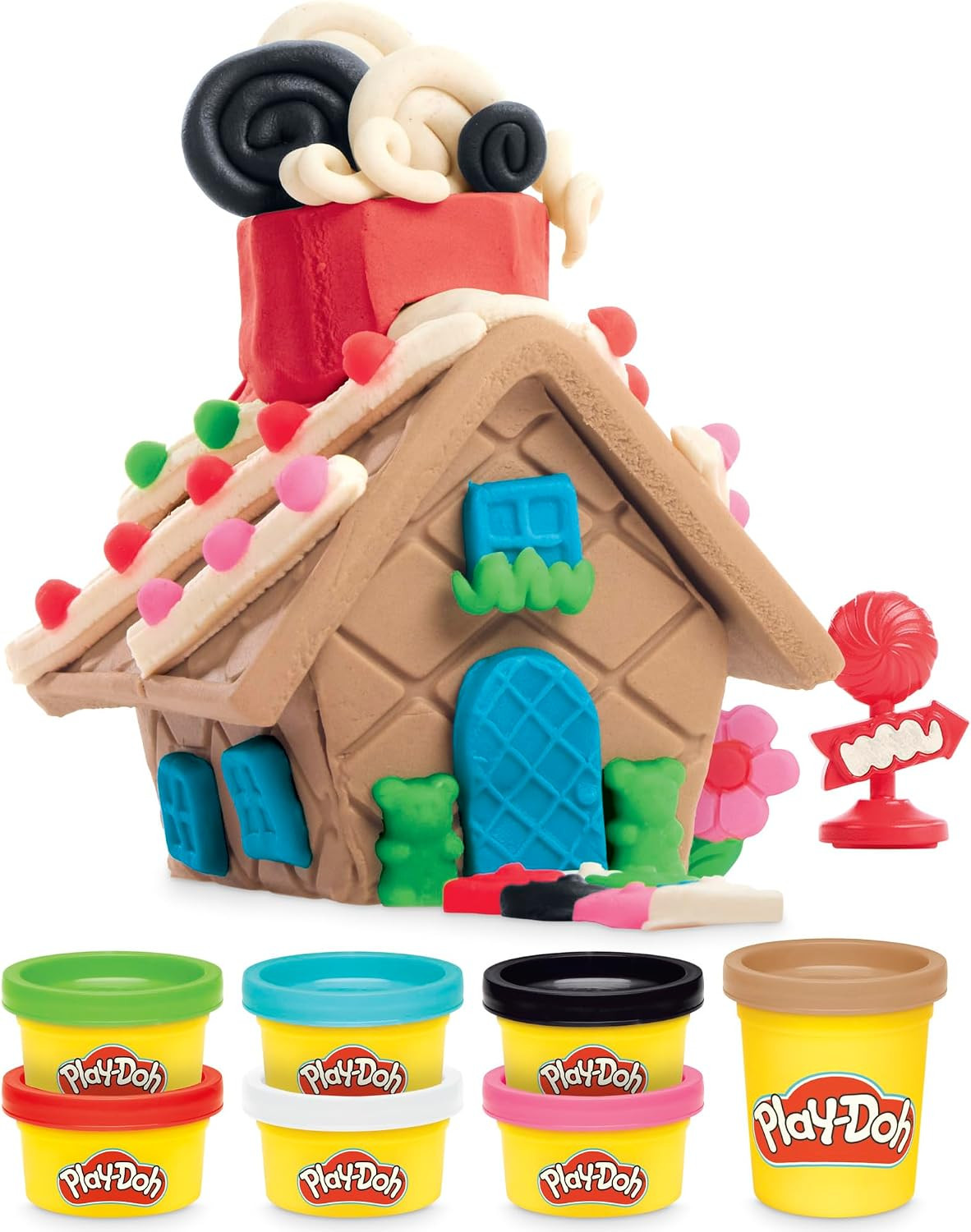 Play-Doh Builder Mini Gingerbread House, Arts & Crafts Toy Building Kit, Multi-Season Set with 8 Play-Doh Cans for Kids Ages 5+ (Amazon Exclusive) | Amazon (US)