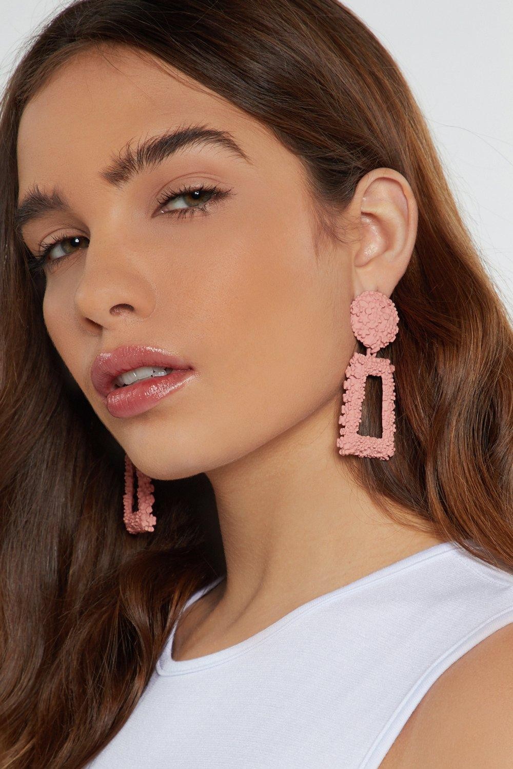 I Hear You Textured Door Knocker Earrings | NastyGal (UK, IE)