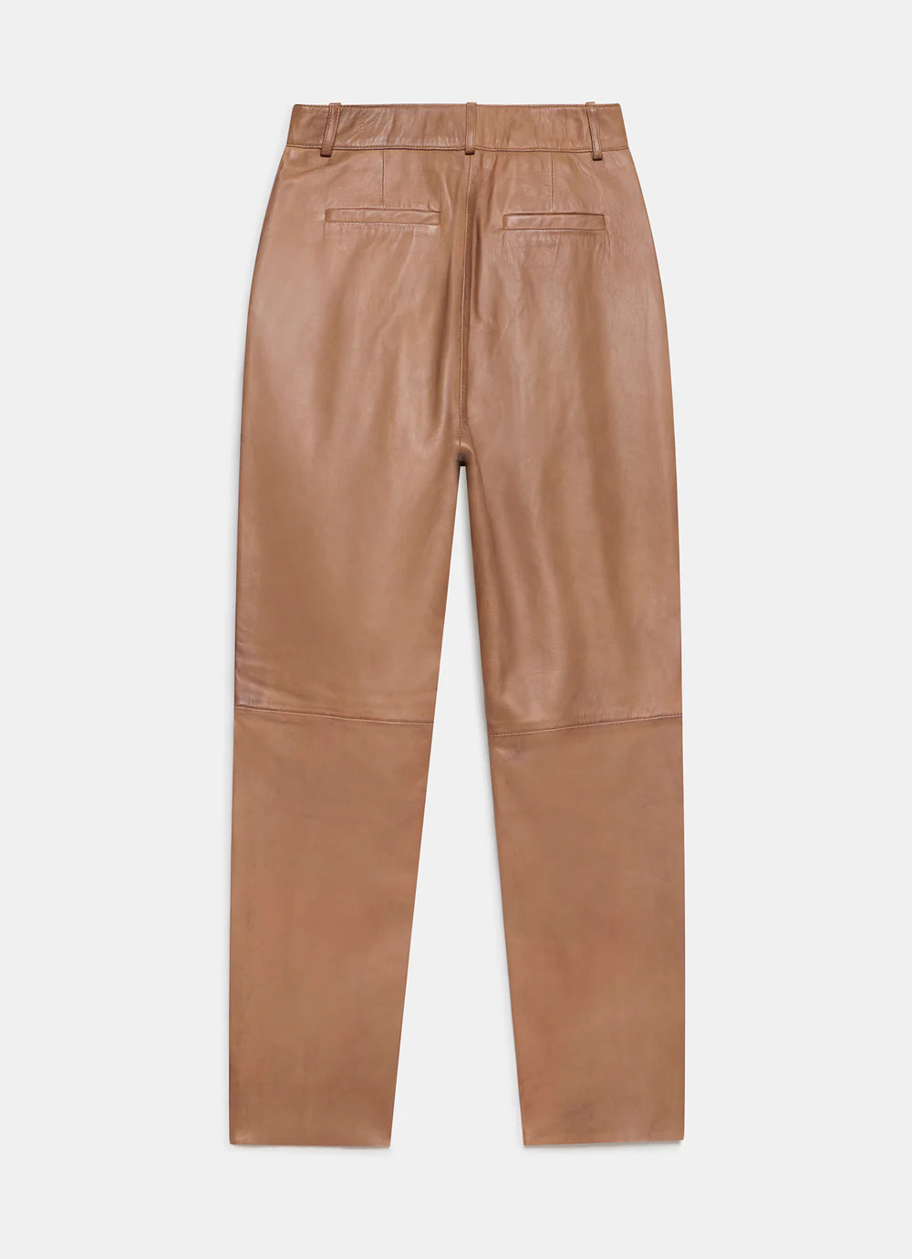 Tan Leather Tapered Trousers | Mint Velvet