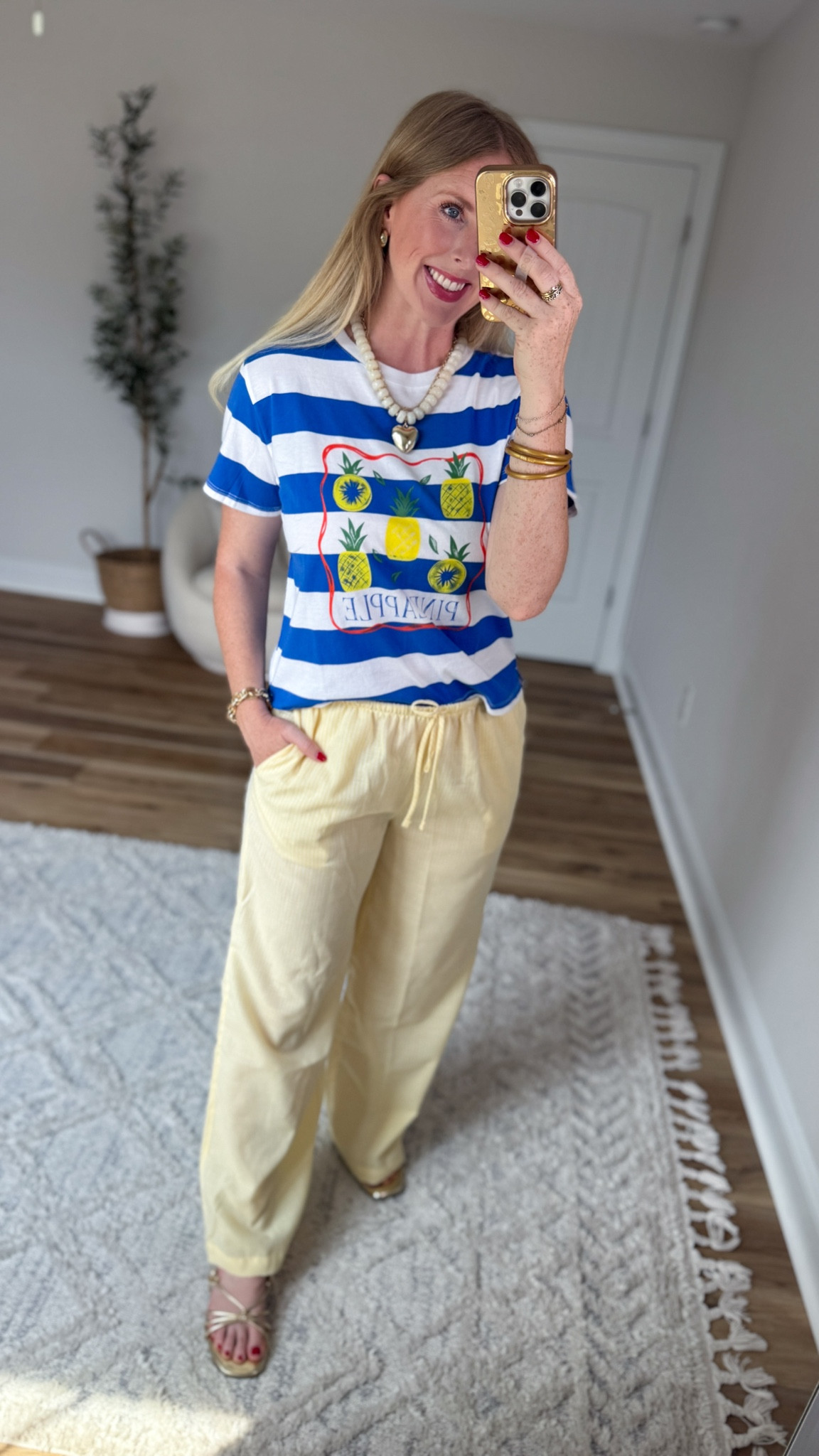 Weekend Walmart Wins try on
Striped graphic tee- small
Yellow striped beachy pants- medium

#LTKootd #LTKmomlife