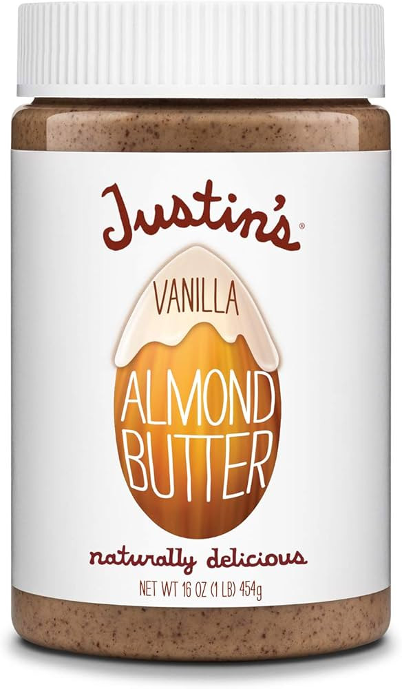 Justin's Vanilla Almond Butter, Gluten-free, Non-GMO, Vegan, Sustainably Sourced, 16 Ounce Jar | Amazon (US)