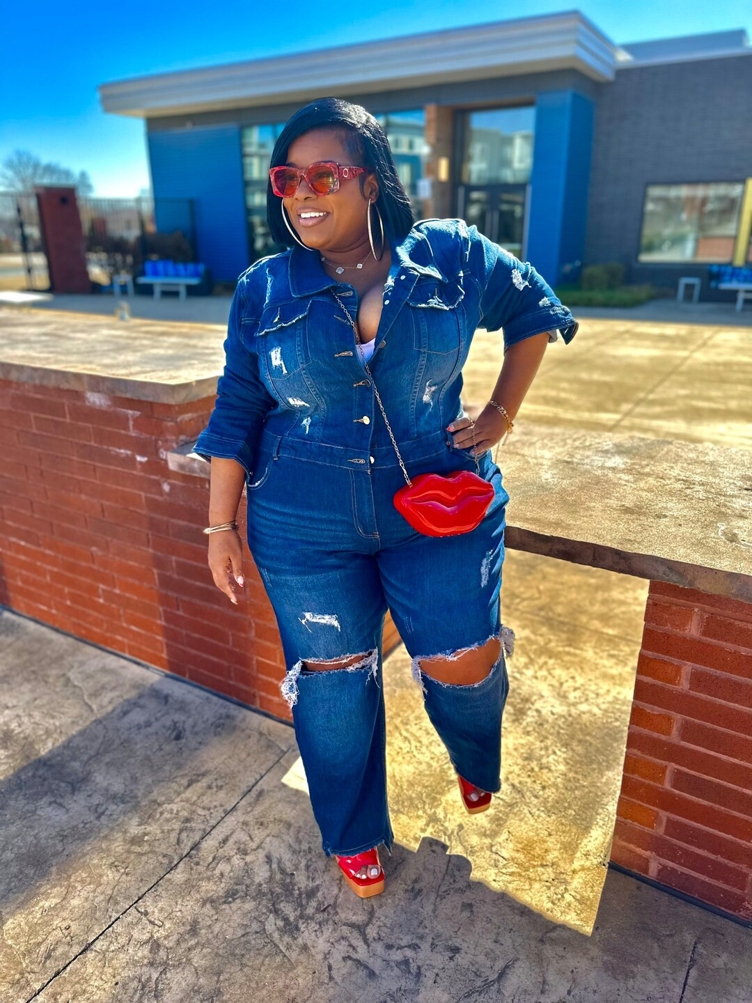 Dark Denim Jumpsuit | Etsy (US)