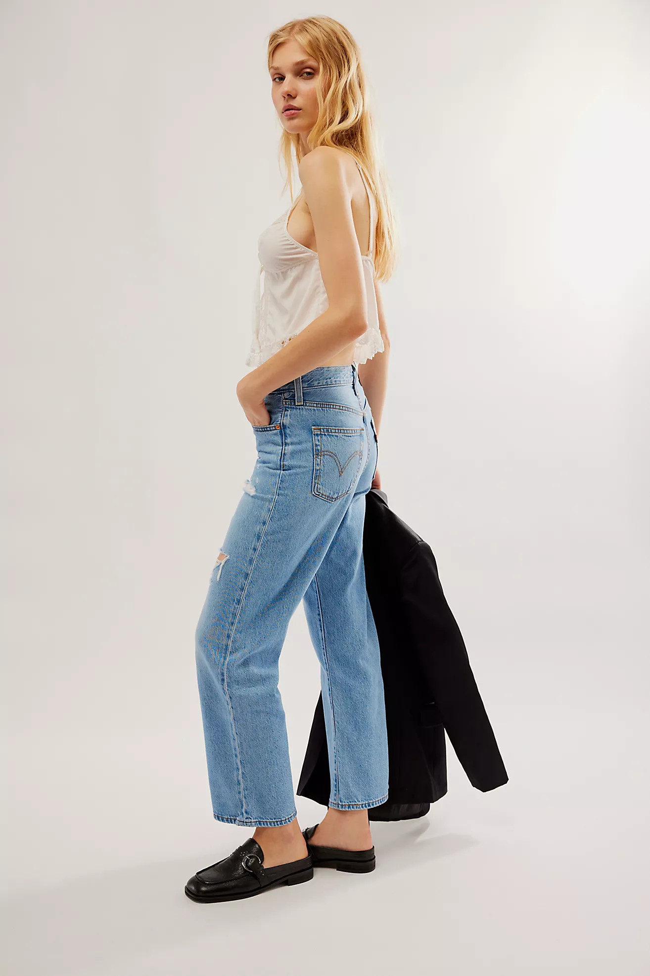 Levi's Ribcage Straight Ankle Jeans | Free People (Global - UK&FR Excluded)