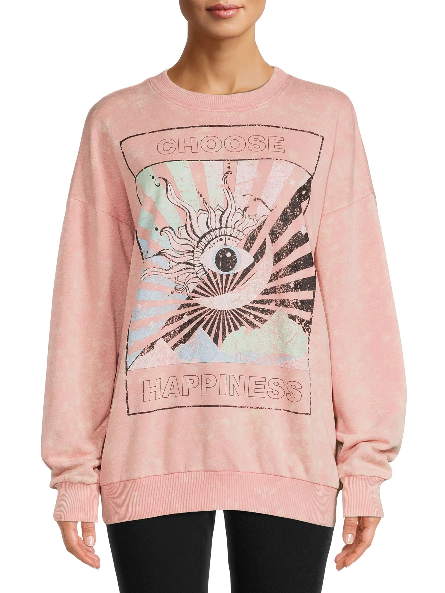 No Boundaries Juniors' Washed Pullover Sweatshirt | Walmart (US)