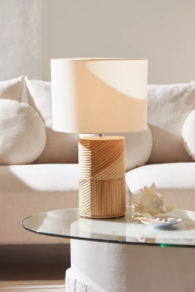 Ria Rattan Table Lamp | Urban Outfitters (US and RoW)