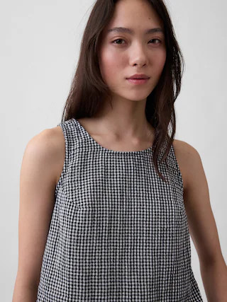 Cotton Gauze Racer Shell Tank Top | Gap (US)