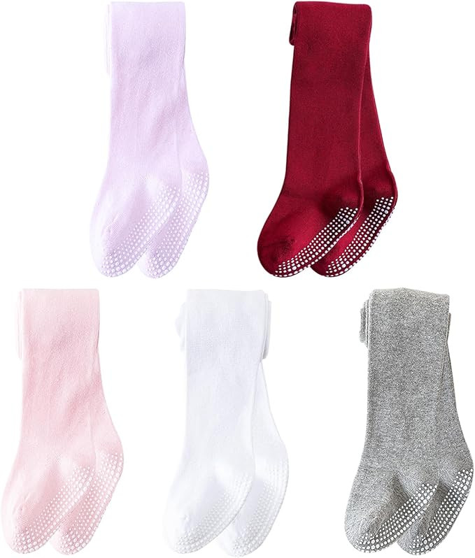 Mini angel Baby Tights Non Slip Baby Girl Tights Plain/Shoe-Look Leggings Seamless Pantyhose Warm... | Amazon (US)