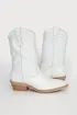 Laredo White Leather Slip-On Mid-Calf Western Boots | Lulus (US)