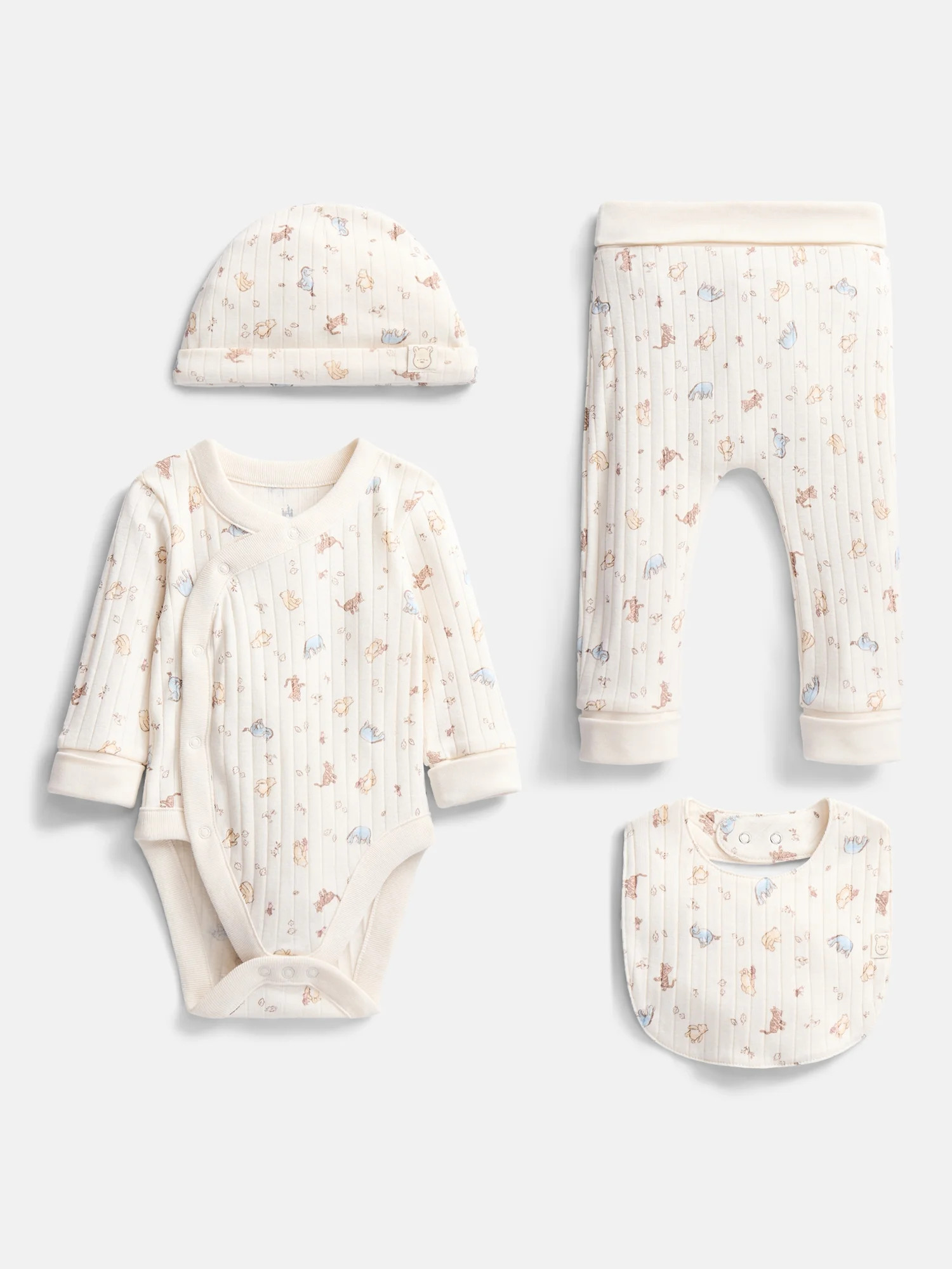 Disney Winnie the Pooh Unisex Baby Allover Print Take Me Home Layette Outfit Set, 4-Piece, Sizes ... | Walmart (US)