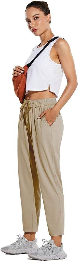 BALEAF Sweatpants for Women Casual Golf Pants Loose Fit Joggers Tapered Stretch Travel Lounge Tra... | Amazon (US)