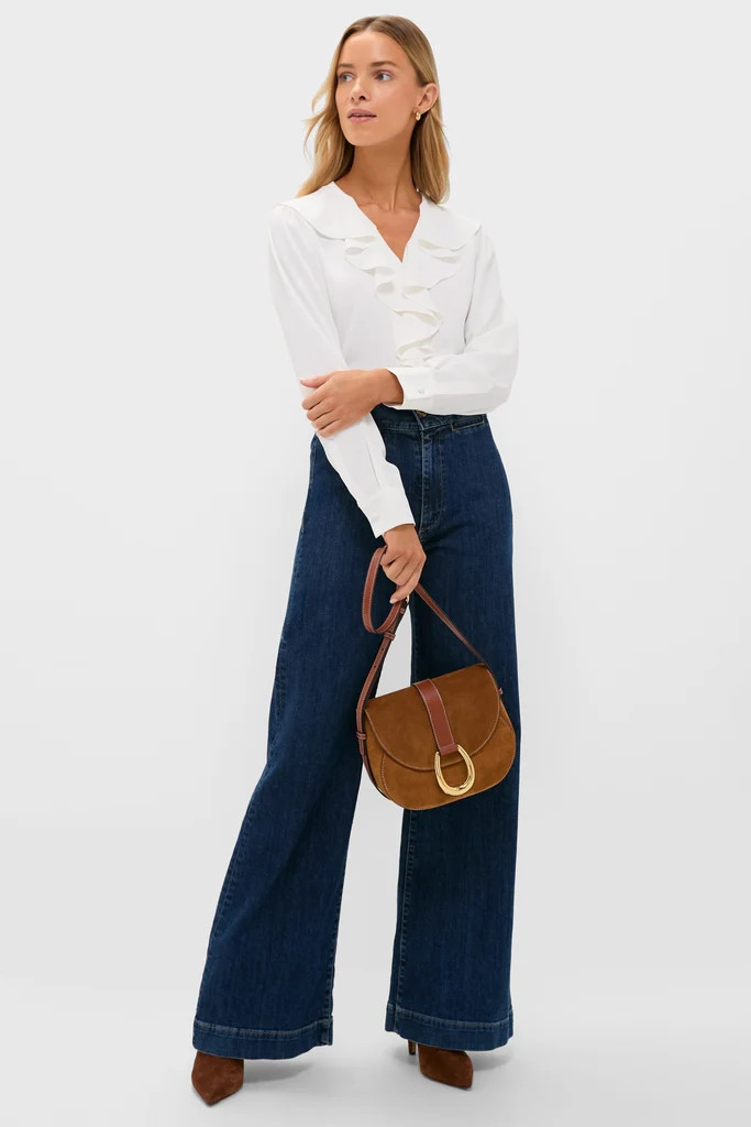 Coconut Ruffle Eileen Button Down Shirt | Tuckernuck (US)