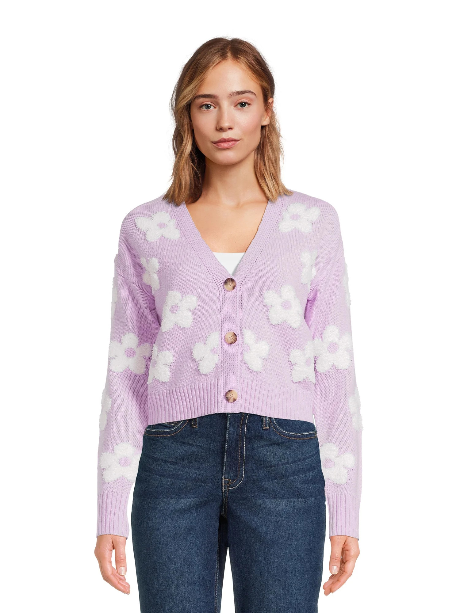 No Boundaries Juniors Novelty Cardigan, Sizes XS-3XL - Walmart.com | Walmart (US)