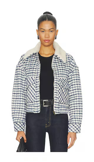Shrunken 90s Wooly Trucker in Dowsett Plaid Birch | Revolve Clothing (Global)