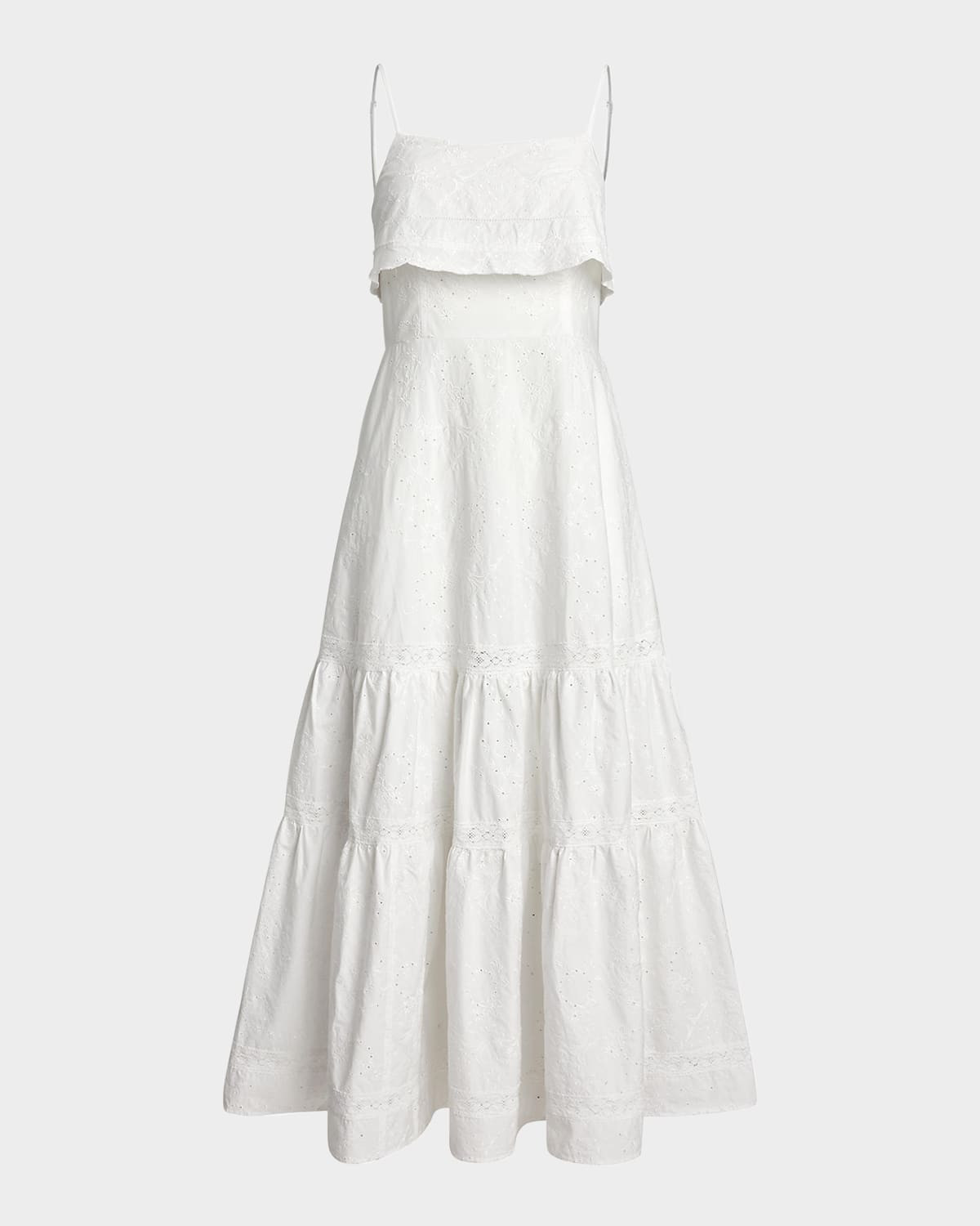 Cotton Eyelet Tiered Maxi Dress | Neiman Marcus