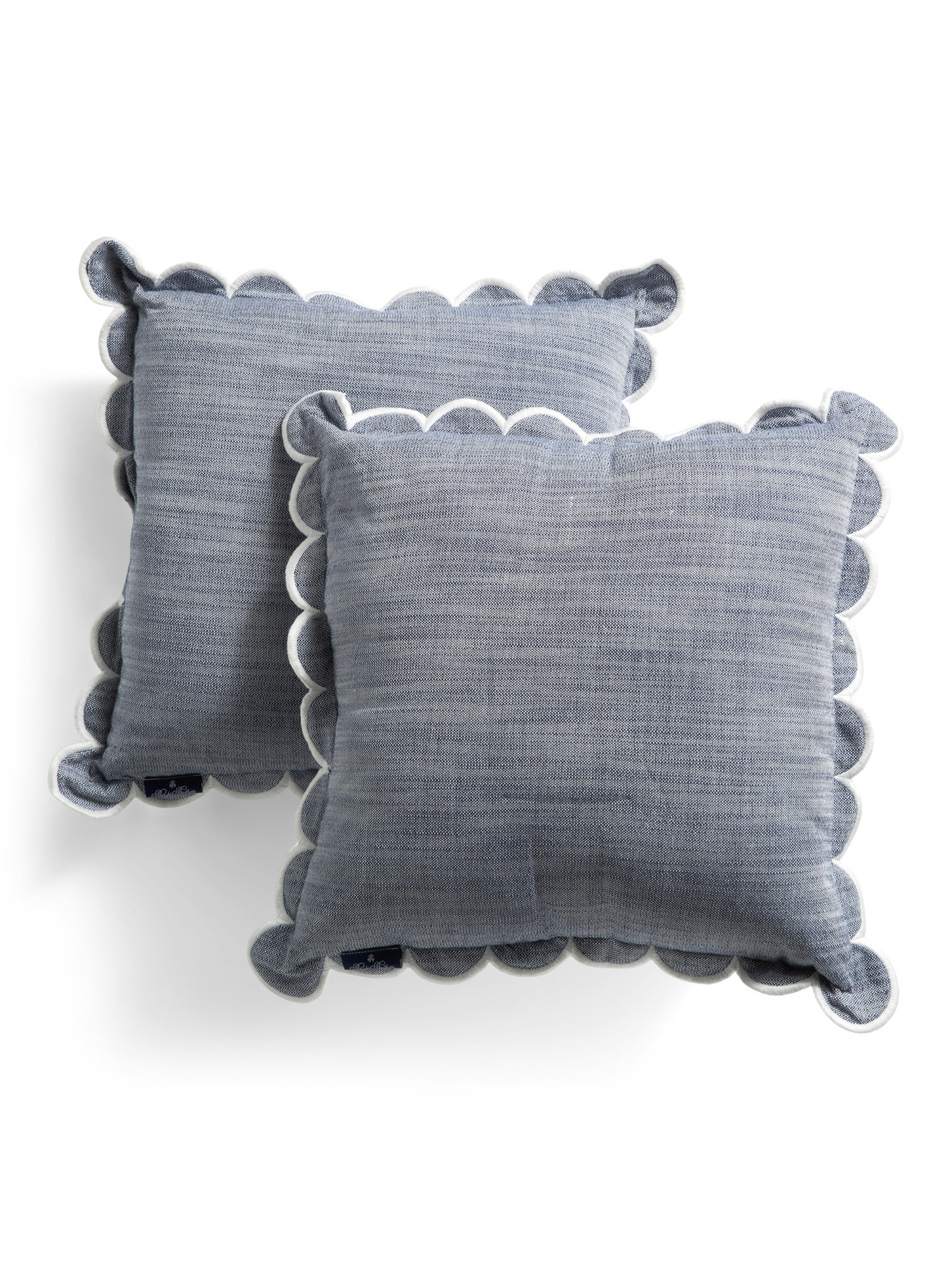 2pk 18x18 Indoor And Outdoor Scalloped Trim Pillows | TJ Maxx