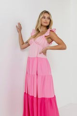 Sweet Heart Color Block Maxi Dress | OBJECTRARE