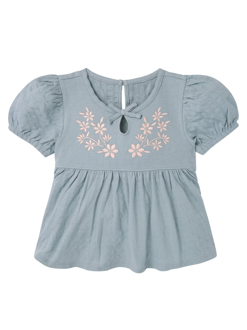 Modern Moments by Gerber Toddler Girl Puff Sleeve Outfit Set, 2-Piece, Sizes 12 Months - 5T | Walmart (US)