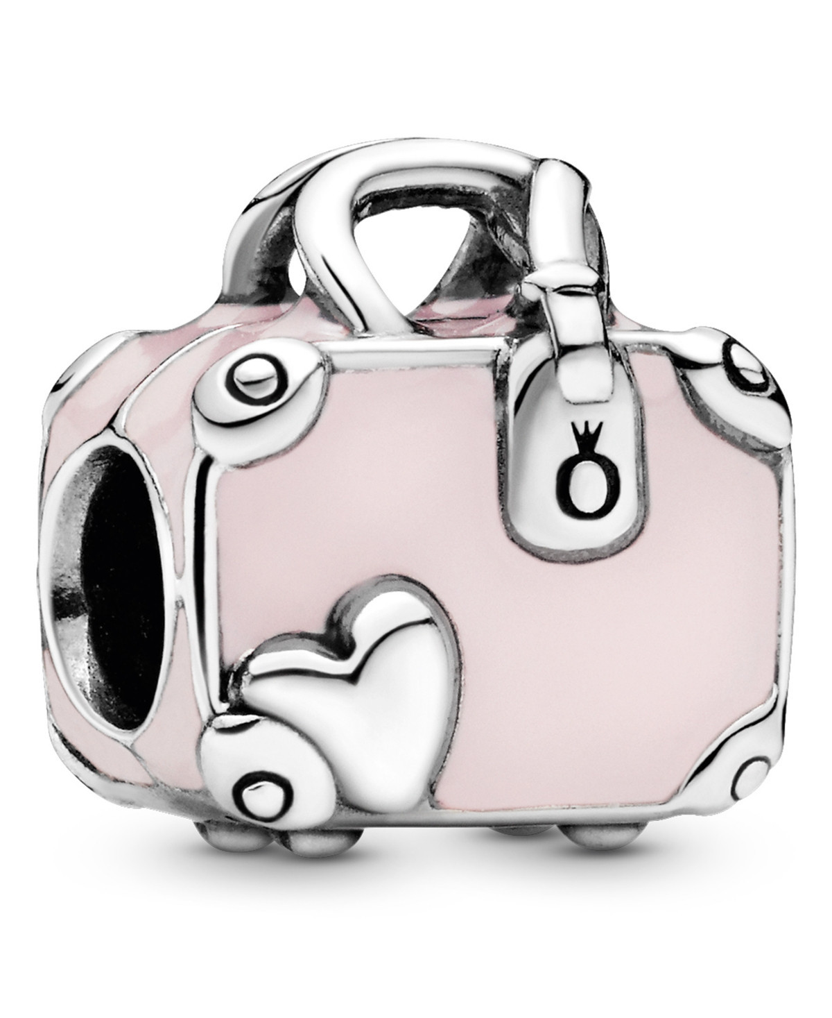 Pandora Sterling Silver Pink Travel Bag Charm - Pink | Macy's
