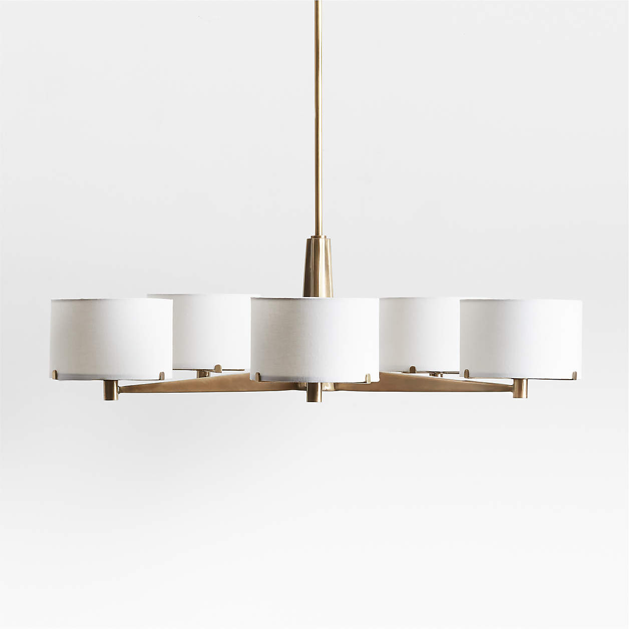 Isla Brushed Brass Metal Chandelier Light | Crate & Barrel | Crate & Barrel