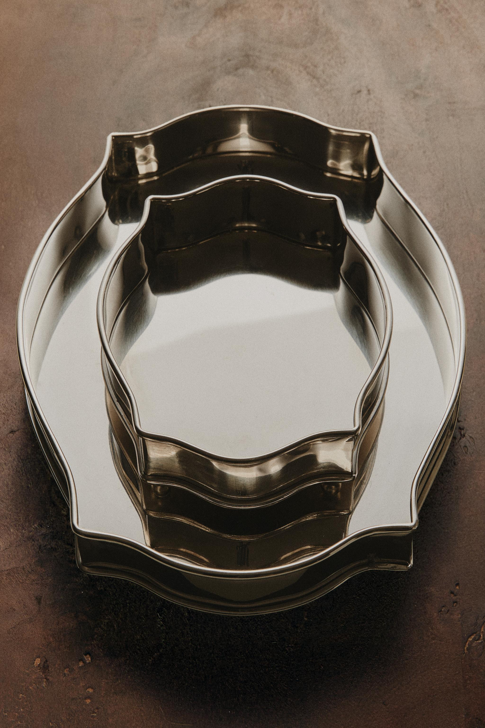 SILVER STEEL TRAY | Zara US