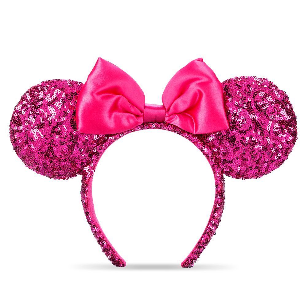 Minnie Mouse Sequin Ear Headband for Adults – Magenta | Disney Store
