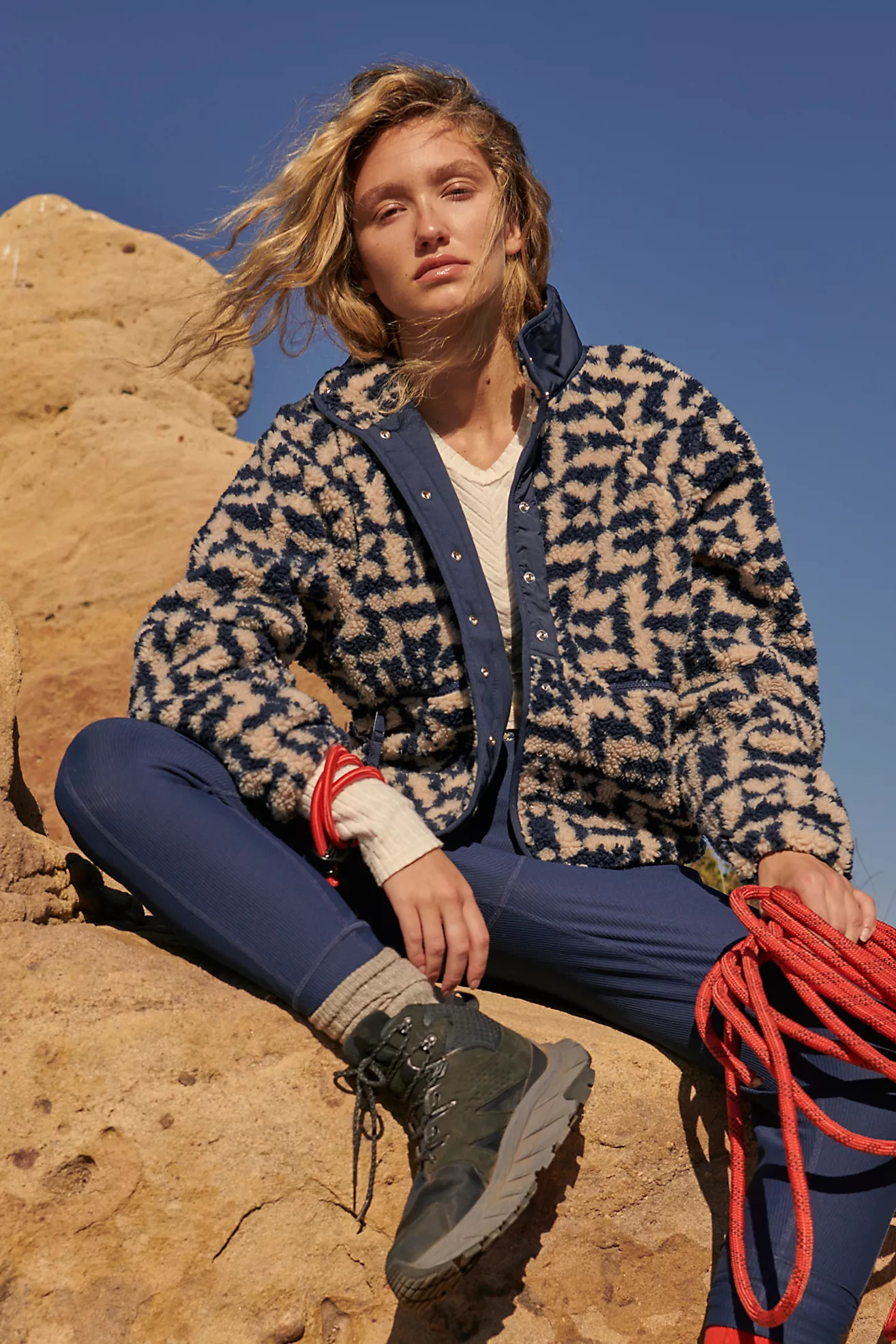 Hit The Slopes Printed Fleece Jacket | Free People (Global - UK&FR Excluded)