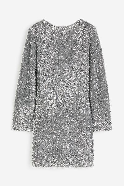 Sequined Dress with Low-cut Back | H&M (US + CA)