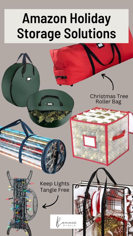 Feel refreshed going into the New Year knowing you have everything you need to store your holiday decor in an organized way. Nothing better! Home Organization | Holiday Decor Storage | Christmas Tree Bag | Wreath Storage | Ornament Storage | Wrapping Paper Storage | Home Organization | Holiday Decor Organization

#LTKHoliday #LTKSeasonal #LTKhome
