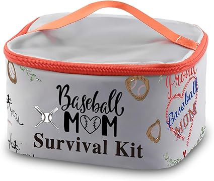 PXTIDY Baseball Mom Zipper Cosmetic Case Baseball Sport Mom Survival Kit Makeup Case Organizer Co... | Amazon (US)