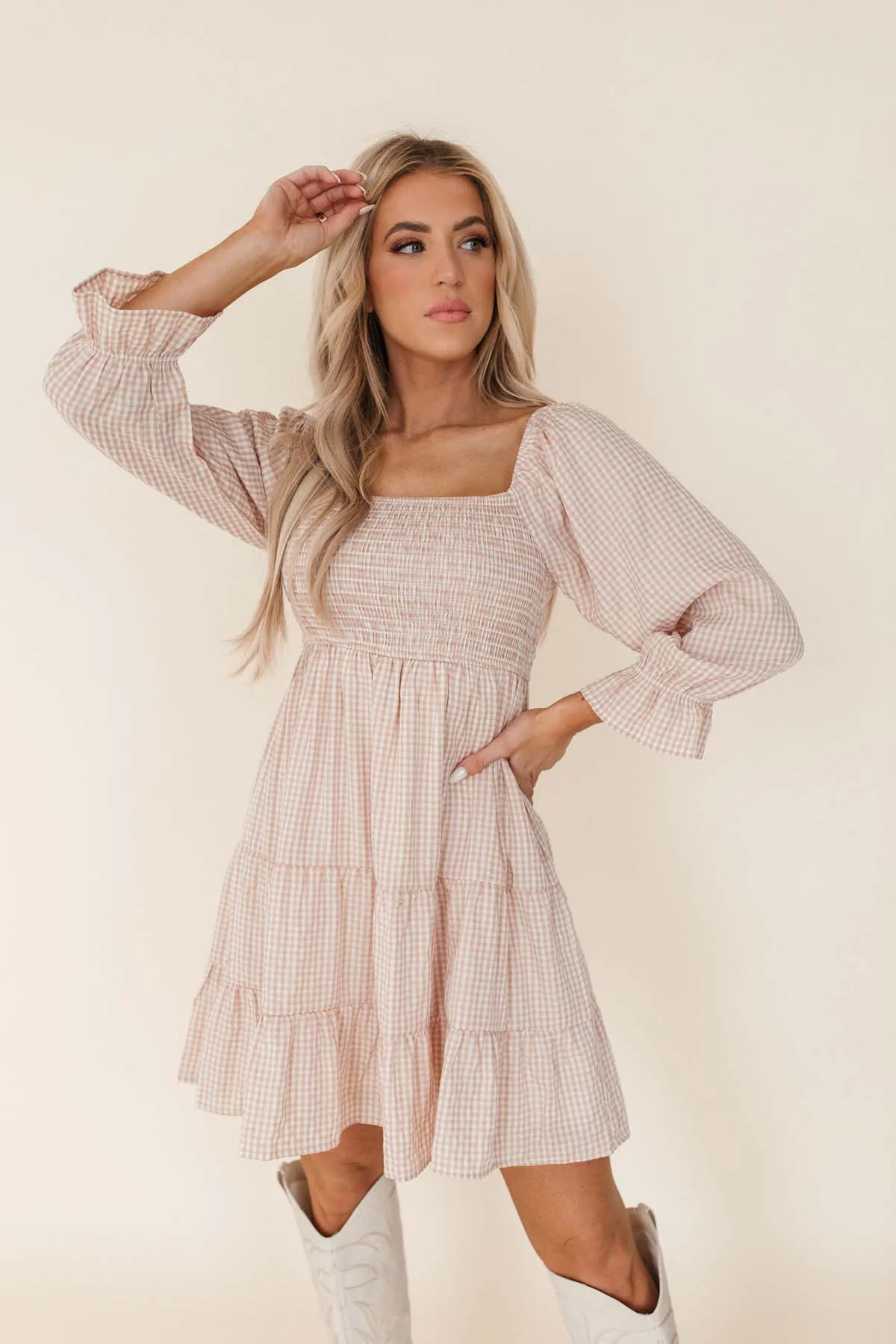 Lilly Gingham Tiered Dress | The Post
