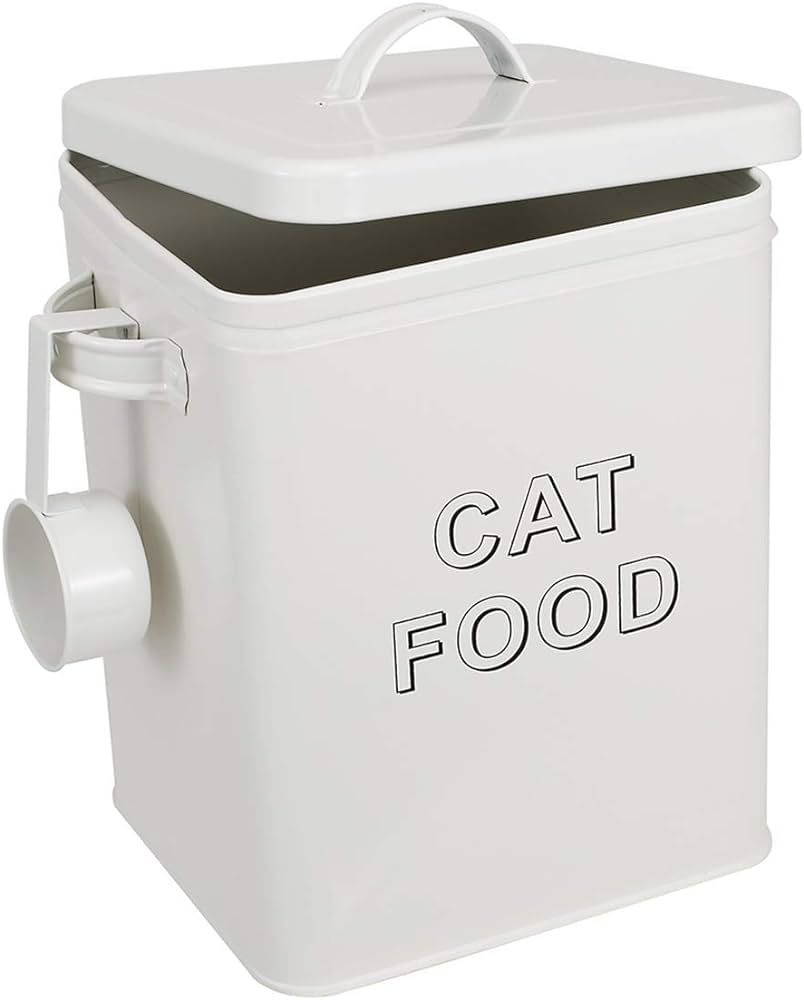 Cat Food Storage Container Farmhouse Pet Food Storage Containers with Lid and Scoop, Perfect Vint... | Amazon (US)
