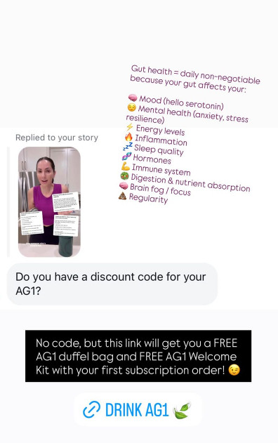 AG1 

 #LTKfitnessgoals #LTKselfcare #LTKU