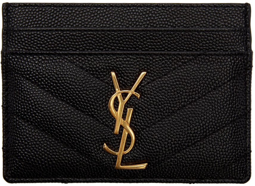 Black Monogramme Card Holder | SSENSE