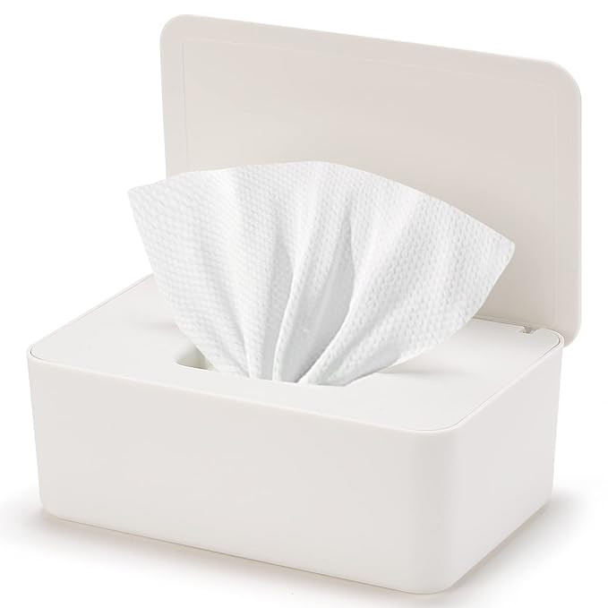 Baby Wipes Dispenser, Wipe Holder for Baby & Adult,Keeps Wet Tissue Fresh, Non-Slip Wipes Case, F... | Amazon (US)