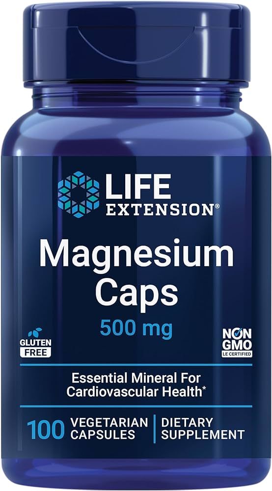 Life Extension Magnesium Caps, 500 mg, magnesium oxide, citrate, succinate, heart health, healthy... | Amazon (US)