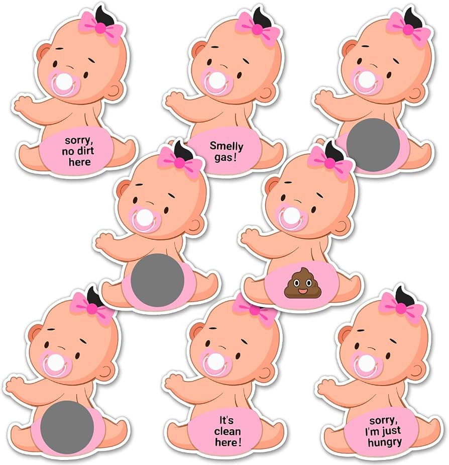 Baby Shower Games, Scratch Off Game, Silly Activity for Ice Breakers, Door Prizes, Baby Shower Ac... | Amazon (US)
