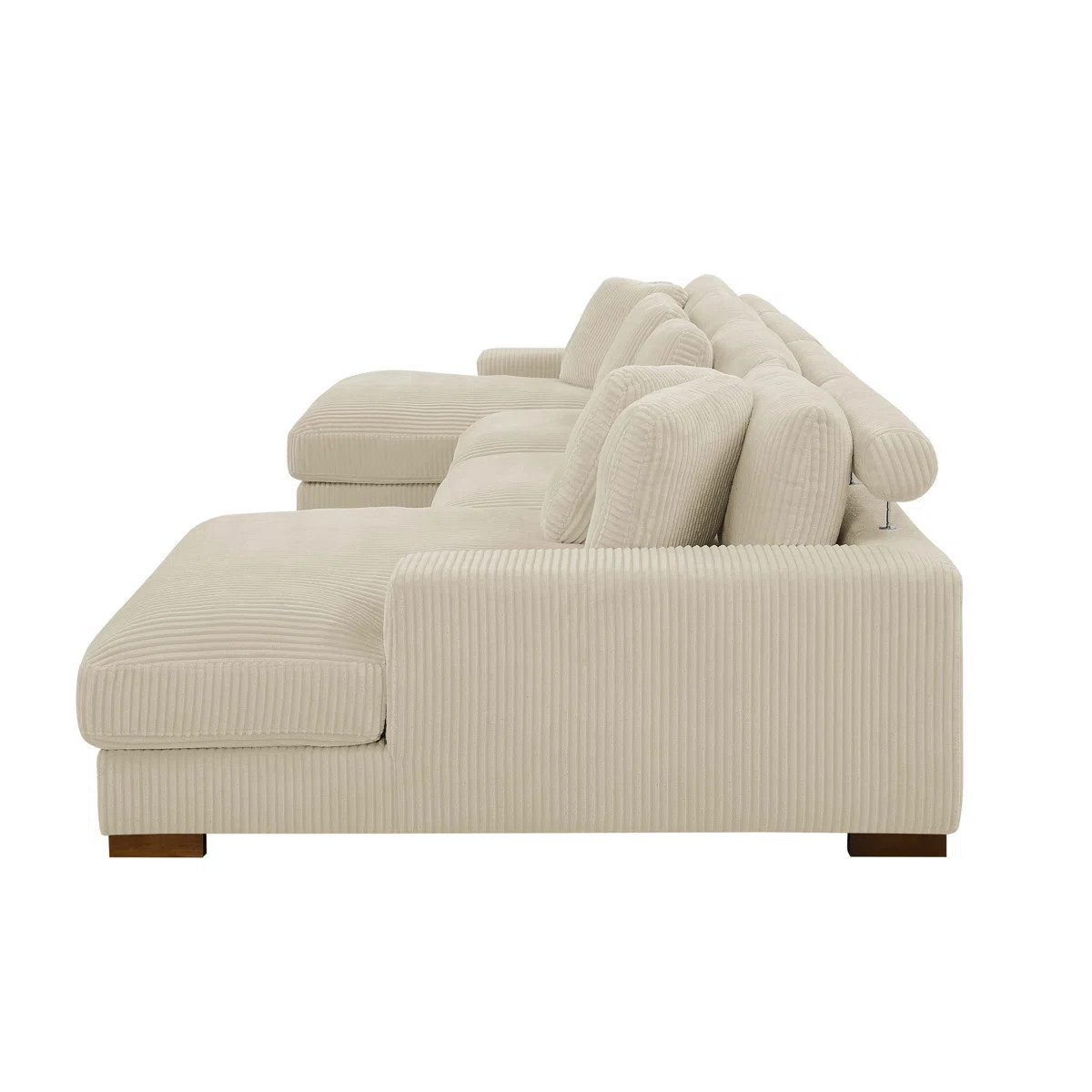 Corduroy U-Shaped Sectional Symmetrical | Wayfair North America