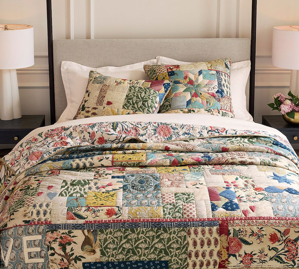 Elise Love Quilt, Multi, Full/Queen | Pottery Barn (US)