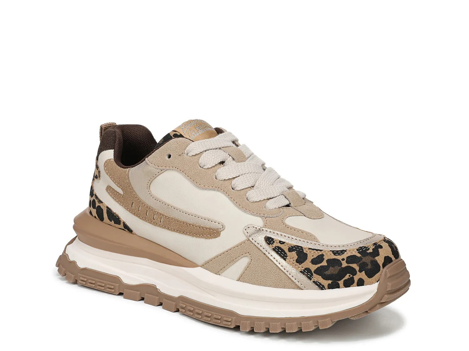 Blowfish Malibu Leo Sneaker | Women's | Beige/Brown Leopard Print | Size 6.5 | Sneakers | Wedge | DSW