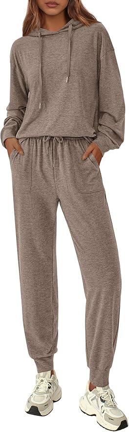 PRETTYGARDEN Women's Two Piece Outfits Sweatsuits Lounge Sets Hoodies Sweatshirt Joggers Sweatpan... | Amazon (US)