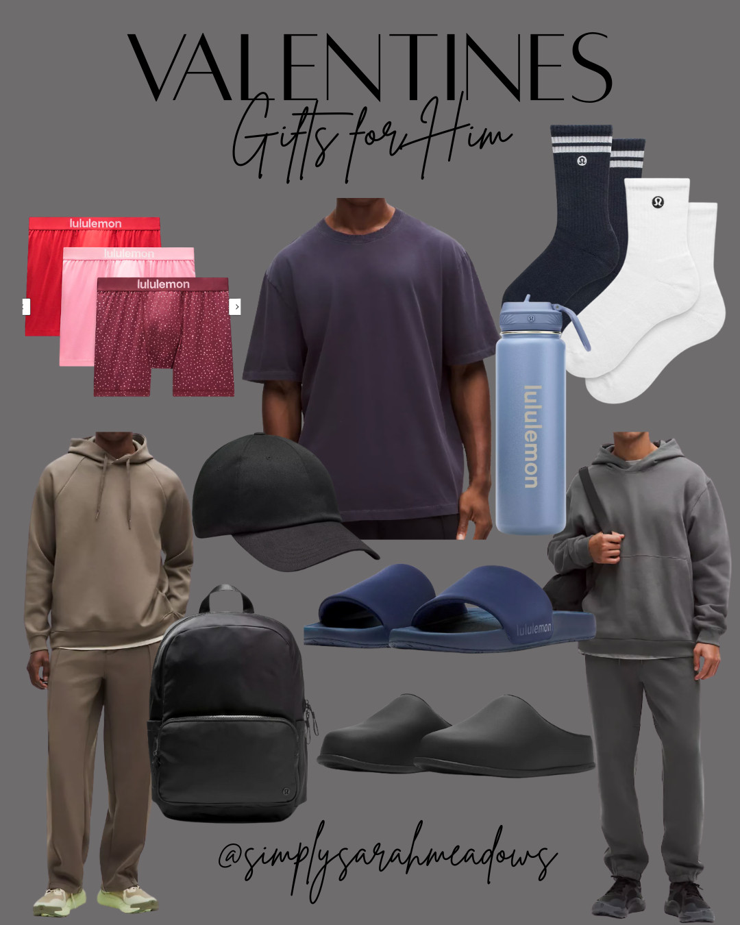 If he loves comfy, everyday essentials, this edit is a win. From cozy hoodies and soft tees to slides, socks, and a sleek backpack- these pieces he'll actually wear on repeat. Perfect for workouts, travel, or just lounging. Effortless gifts he'll love long after Valentine's Day. #ValentinesGiftsforHim #HimGiftGuide #ValentinesGiftIdeas #MensGiftGuide #AthleisureWear #LoungewearforMen #LtkforHim #ValentinesDayGifts 

 #LTKValentine #LTKActive