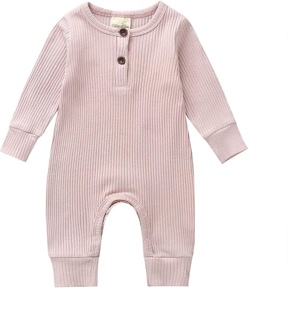 Newborn Baby Boy Girl Knitted Romper Jumpsuit Solid Long Sleeve Legging Bodysuit Playsuit Clothes Wi | Amazon (US)