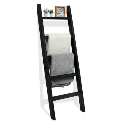 58In Wooden Blanket Ladder With Shelves | Wayfair North America