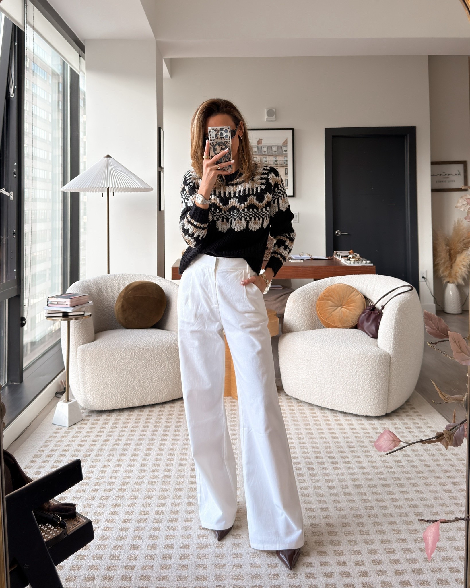 Modern chic in a fair isle sweater and wide leg pant!

#LTKootd #LTKgrwm #LTKWorkwear