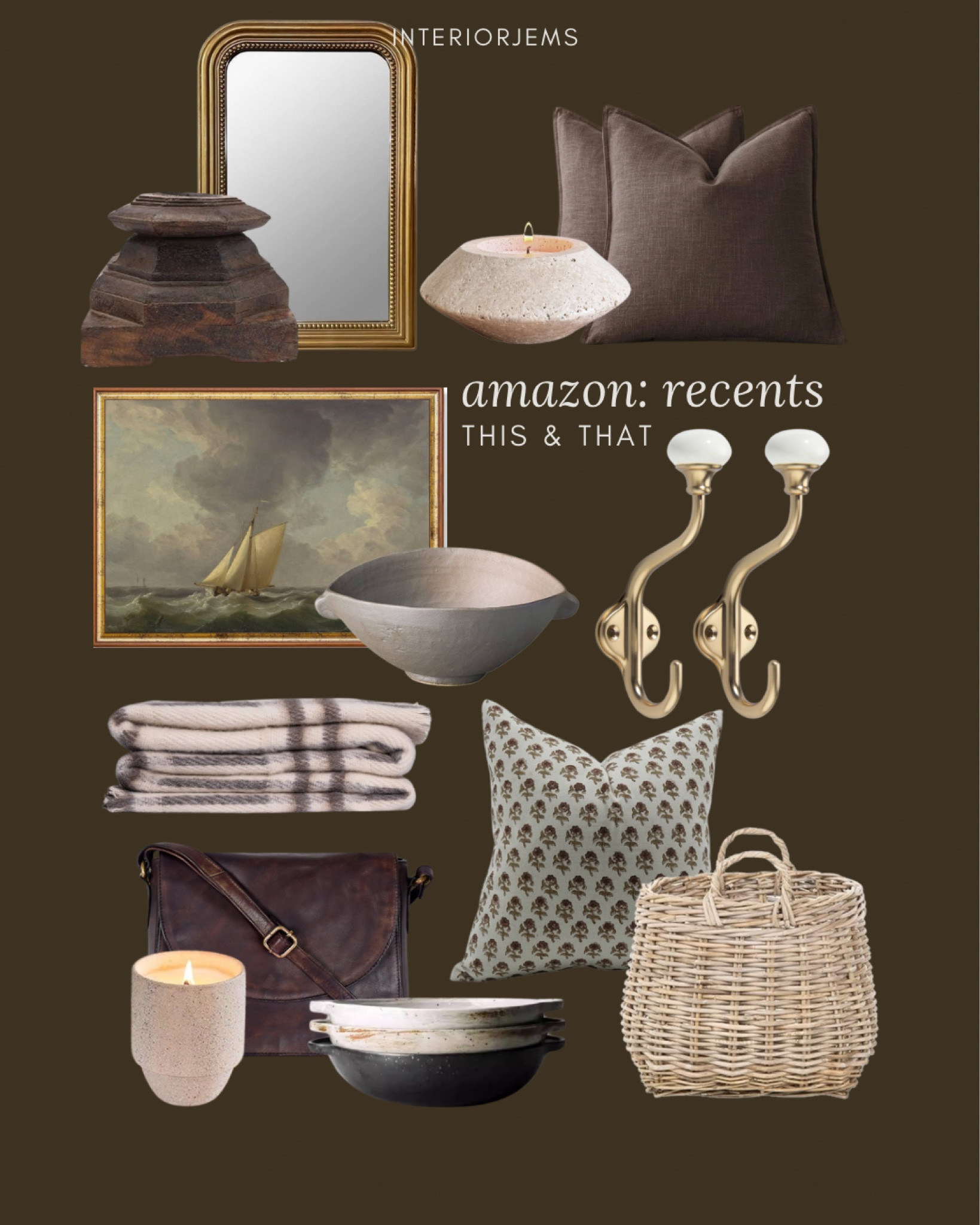 Amazon, recent home decor and furniture, fines, framed, and ready, art, set of vintage style hooks, black, print pillow, travertine dish, travertine, candle holder, brass arched mirror, nesting bowls, wall, blankets, bedroom, decor, living room, decor, Entryway must have

#LTKHome #LTKSaleAlert #LTKStyleTip