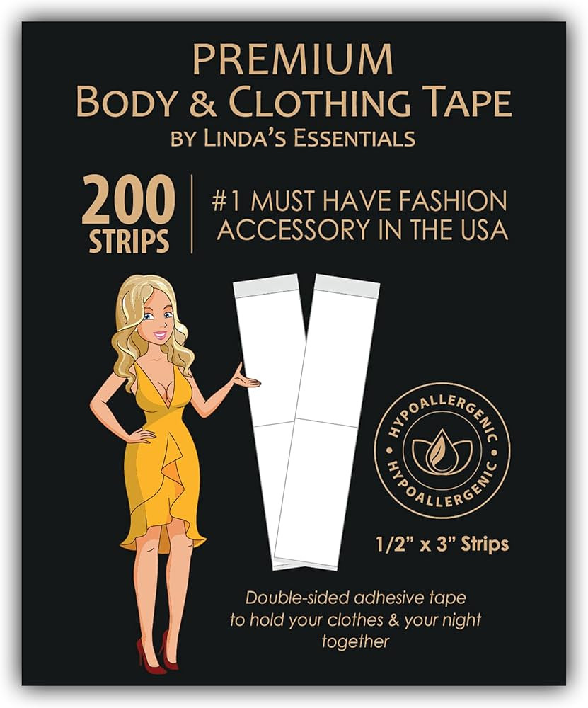 Linda's Essentials Double Sided Body and Fashion Tape (200 Pack) - Extra Adhesive Double Sided Bo... | Amazon (UK)