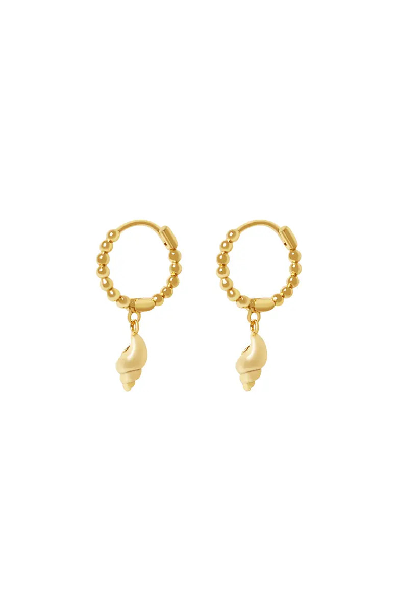 Shell Drop Huggie Hoop Earrings | Nordstrom